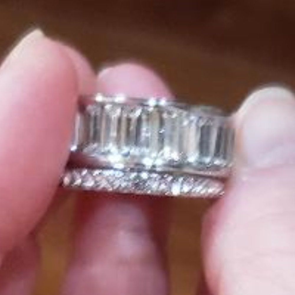 Chloe + Isabel silver tone cubic zirconia ring